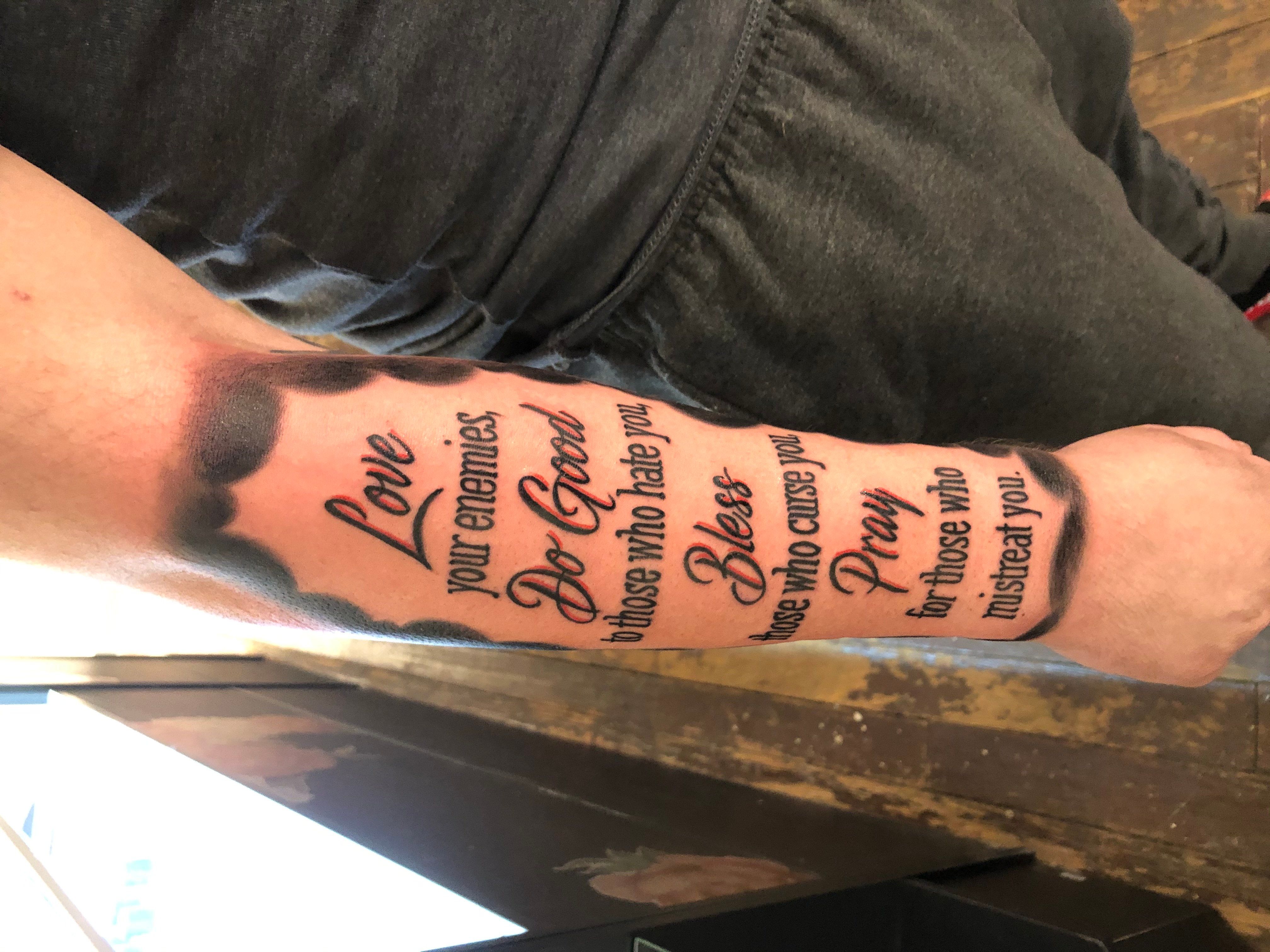 Quote Arm Tattoo